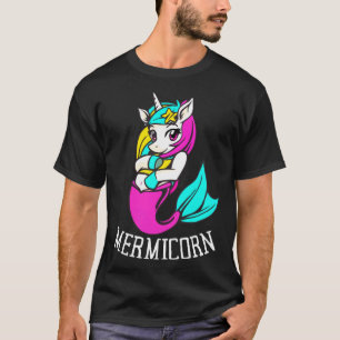 Camiseta gif de unicornio para sirenas de chicas y niños