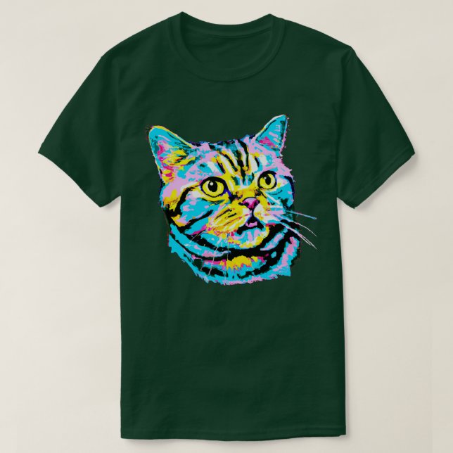 Camiseta Gif del gato del arte Shorthair americano Lover (Diseño del anverso)