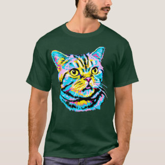Camiseta Gif del gato del arte Shorthair americano Lover