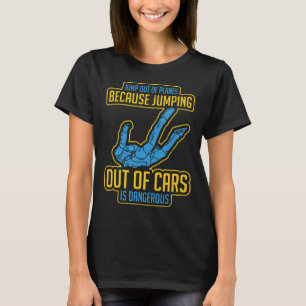 Camiseta Gif divertido de paracaidismo saltando de aviones
