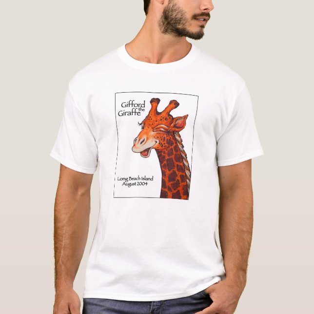 Camiseta Gifford la jirafa con el fondo blanco (Anverso)