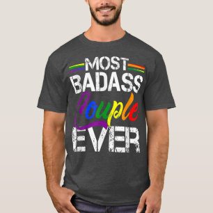 Camiseta Gift Cute a la mejor pareja Rainbow Gay Lesbian LG
