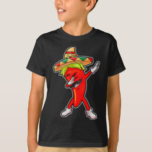 Camiseta Gift Cute Chili Dabbing Pepper Mexicano Hot Jalape