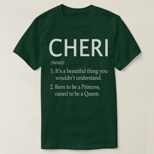 Camiseta Gift de nombre de cheri 103 (Diseño del anverso)