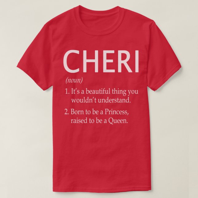 Camiseta Gift de nombre de cheri 108 (Diseño del anverso)