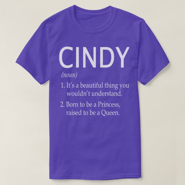 Camiseta Gift de nombre de cindy 136 (Diseño del anverso)