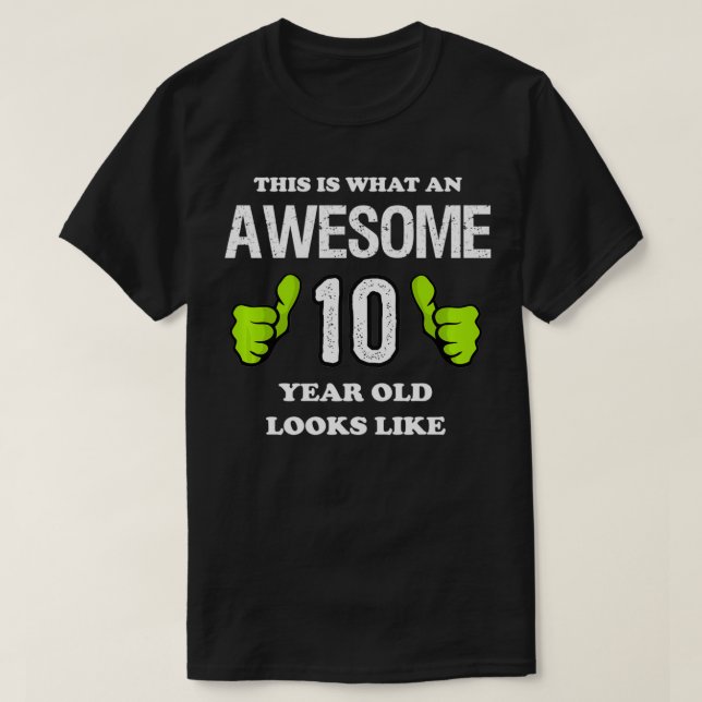 Camiseta Gift for 10 Year Old Boy  Awesome 10 Year Old Pull (Diseño del anverso)