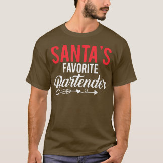 Camiseta Gift For Bartender Santas Favorite Bartender 