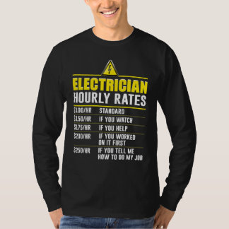 Camiseta Gift For Electricians Funny Electrician Hourly Rat
