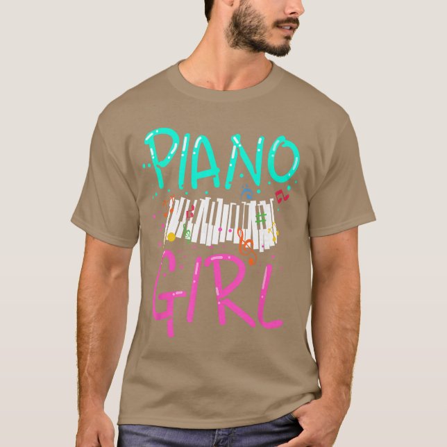 Camiseta Gift for Girls Music Lovers Piano family gift (Anverso)