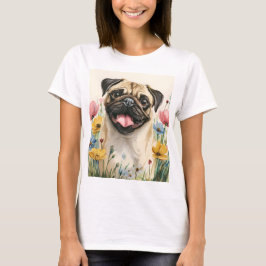 Camiseta Gift for Pug Mom – Watercolor tee