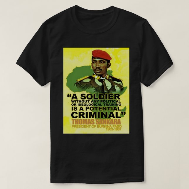 Camiseta Gift Idea Thomas Revolutionary Sankara Funny Graph (Diseño del anverso)