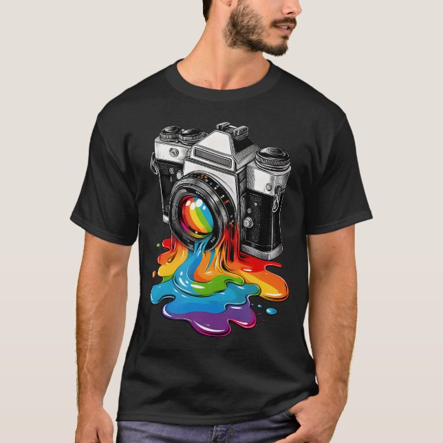 Camiseta Gift Photographer Rainbow Photo Birthday Christmas (Anverso)