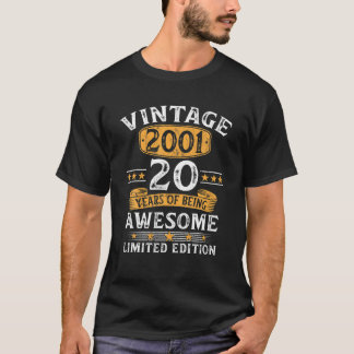 Camiseta Gift Vintage 2001 Edición limitada de 20 años