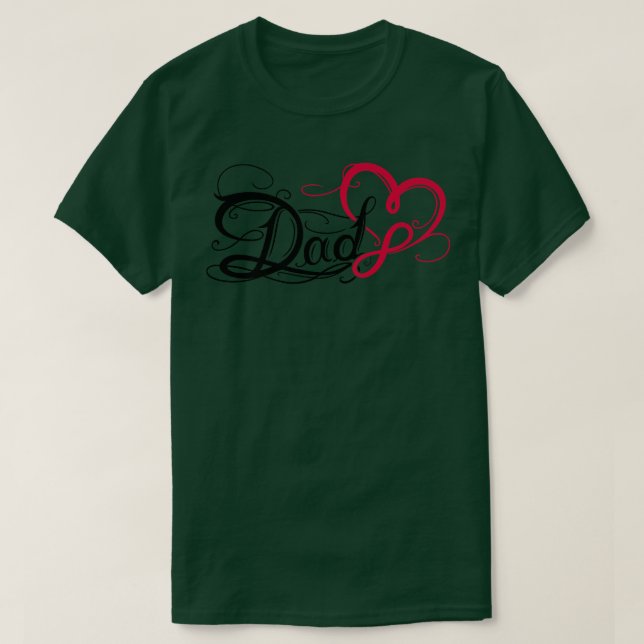 Camiseta Giftidea del Día del Padre Me encanta papá Tattoo  (Diseño del anverso)