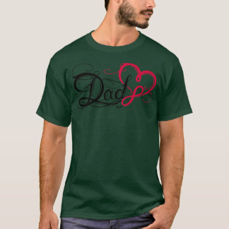 Camiseta Giftidea del Día del Padre Me encanta papá Tattoo 