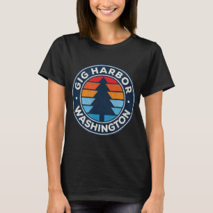 Camiseta Gig Harbor Washington WA Viejo Gráfico Retro 70