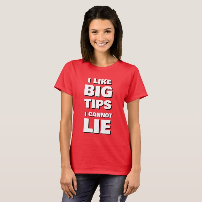 Camiseta Gig Lado De Entrega Me GUSTAN LOS GRANDES TIPS (Anverso completo)