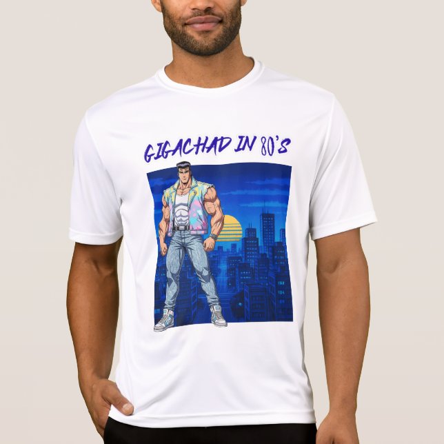 CAMISETA GIGACHAD EN LOS 80 (Anverso)