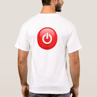 Camiseta Gigante Botón de encendido rojo