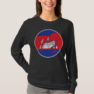Camiseta Gigante camboyano Ibis Bandera nacional animal cam