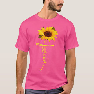 Camiseta Gigante cristiano del girasol de Jesús