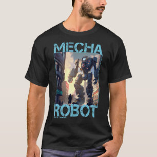 Camiseta Gigante de IA japonesa MECHA ROBOT Scifi de futuri
