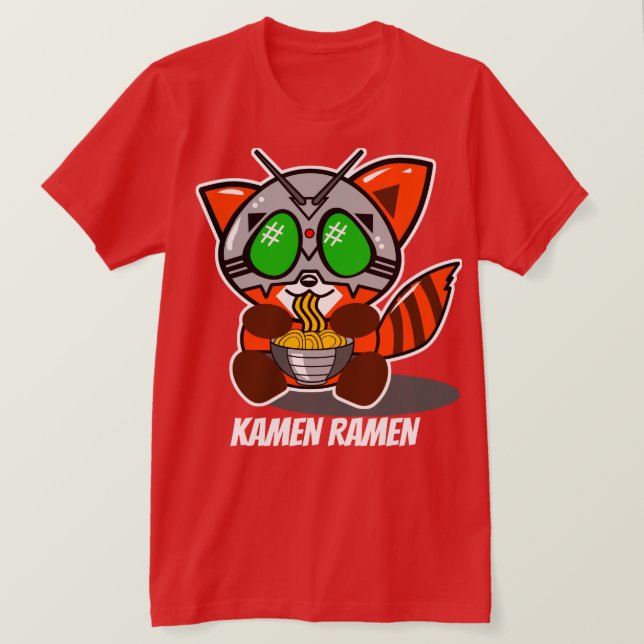 CAMISETA GIGANTE DE LA PANDA ROJA DE LOS RAMEN DE (Anverso del diseño)