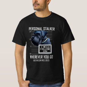 Camiseta Gigante de perro de Stalker personal Schnauzer