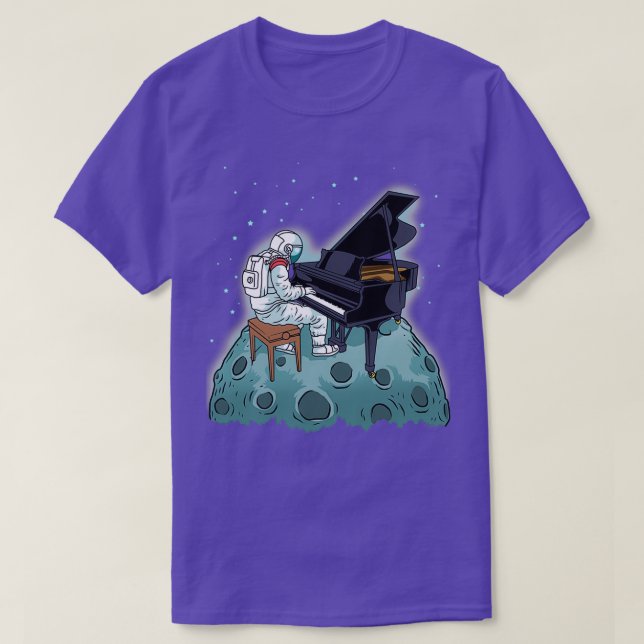 Camiseta Gigante de piano de regalo de pianista música astr (Diseño del anverso)