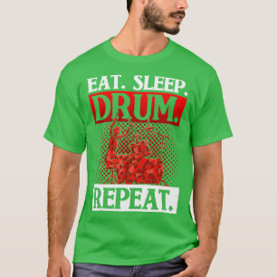 Camiseta Gigante de tambor Música Comer tambor de sueño de