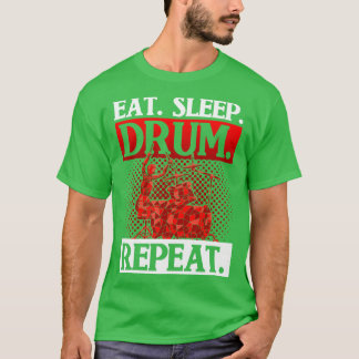 Camiseta Gigante de tambor Música Comer tambor de sueño de