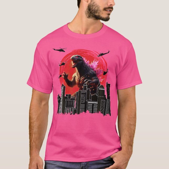 Camiseta Gigante dinosaurio Lizard Kaiju película japonesa  (Anverso)