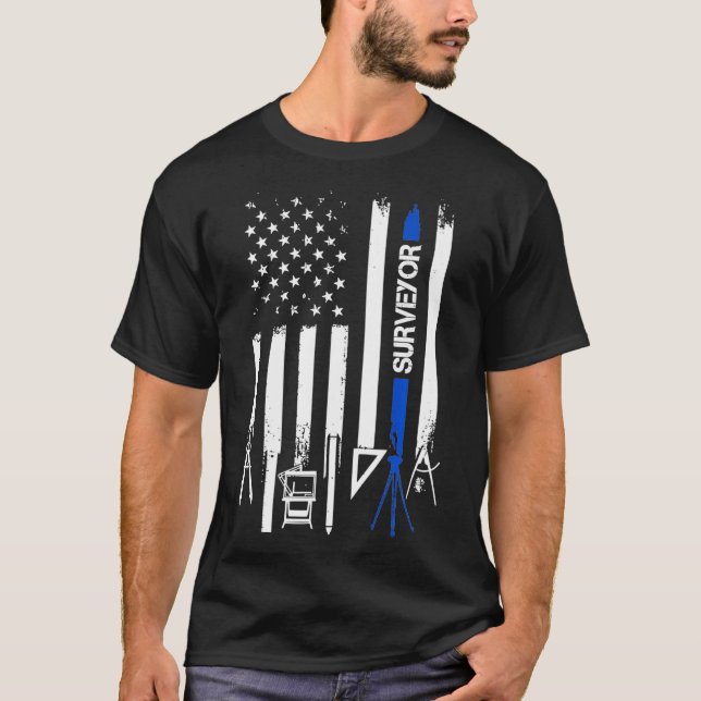 Camiseta Gigante Gift Tripod Gear Land Surveillance Flag Am (Anverso)