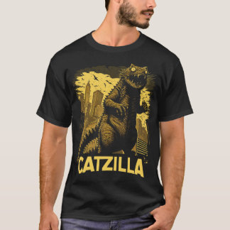 Camiseta Gigante Kaiju Gato Monstruo Catzilla
