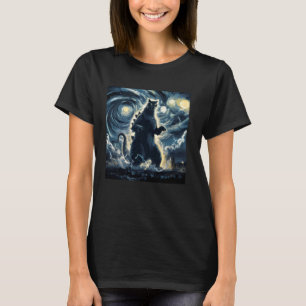 Camiseta Gigante Kaiju Monstruo catzilla gato arte japonés