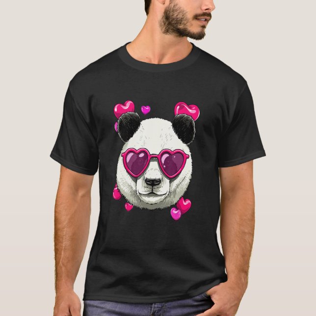Camiseta Gigante Panda Día de San Valentín Parejas del Cora (Anverso)