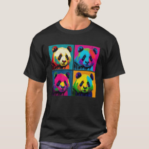 Camiseta Gigante Panda Pop Ilustracion Colorido Animal Homb