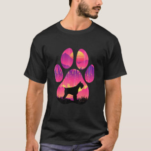 Camiseta Gigante patas de Schnauzer mamá papá perro mujeres
