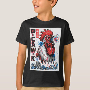Camiseta Gigante Pollo Japonés Monstruo Divertido B-caw-k P