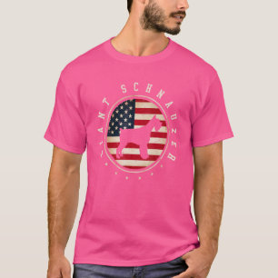 Camiseta Gigante Schnauzer Bandera Estadounidense 4 de juli