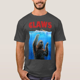 Camiseta Gigante Sloth aterrorizando a nadador, ten cuidado