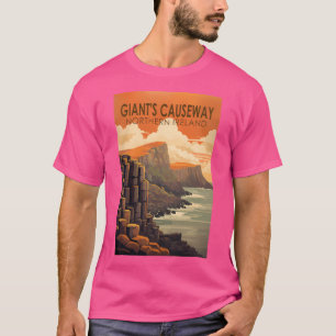 Camiseta Gigantes Causeway Irlanda del Norte Viaje Art Vint