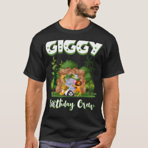 Camiseta Giggy Birthday Crew Zoo Bday Safari Fiesta Celebra