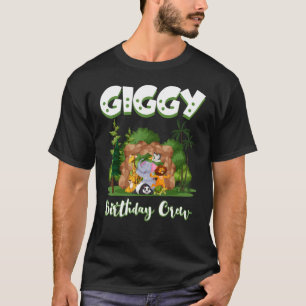 Camiseta Giggy Birthday Crew Zoo Bday Safari Fiesta Celebra