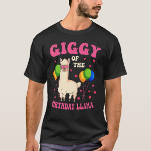 Camiseta Giggy Of The Birthday Lama Bday Fiesta Familia Cel