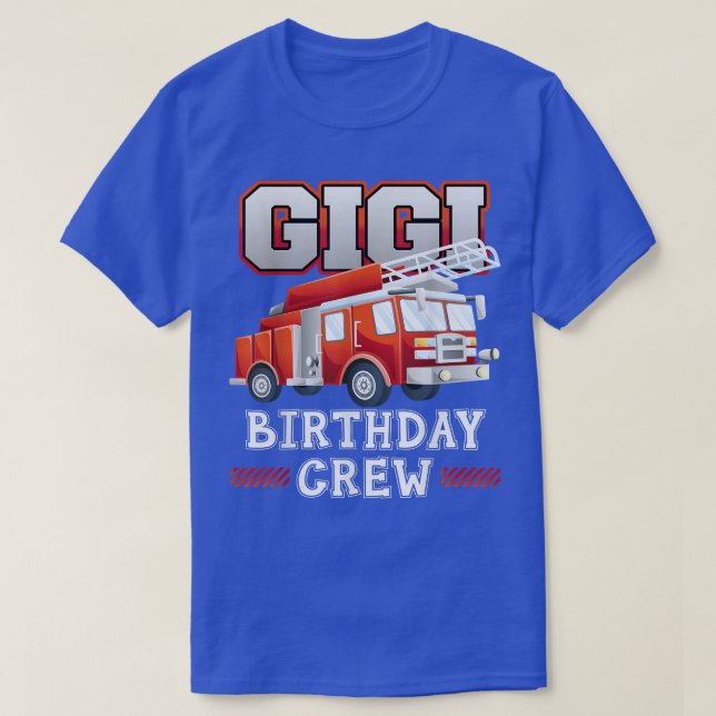 Camiseta Gigi Abuela Equipo de cumpleaños Camión bombero bo (Diseño del anverso)