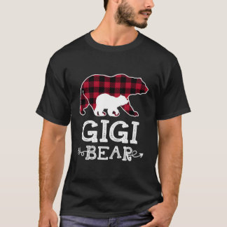 Camiseta Gigi Bear Navidades Pajama Red Plaid Buffalo Arrow