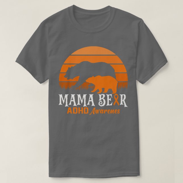 Camiseta Gigi Bear TDAH Mamá Día Nacional de Concienciación (Diseño del anverso)