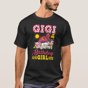 Camiseta Gigi Birthday Farm Animals Chica coincidente Cumpl
